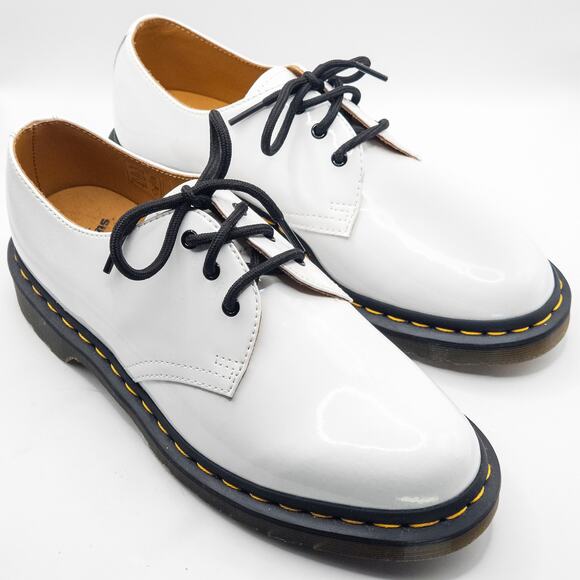 Dr. Martens Shoes - Dr. Martens Women's Shoes Mod Revival Edge White Glossy Oxfords Patent Size 9